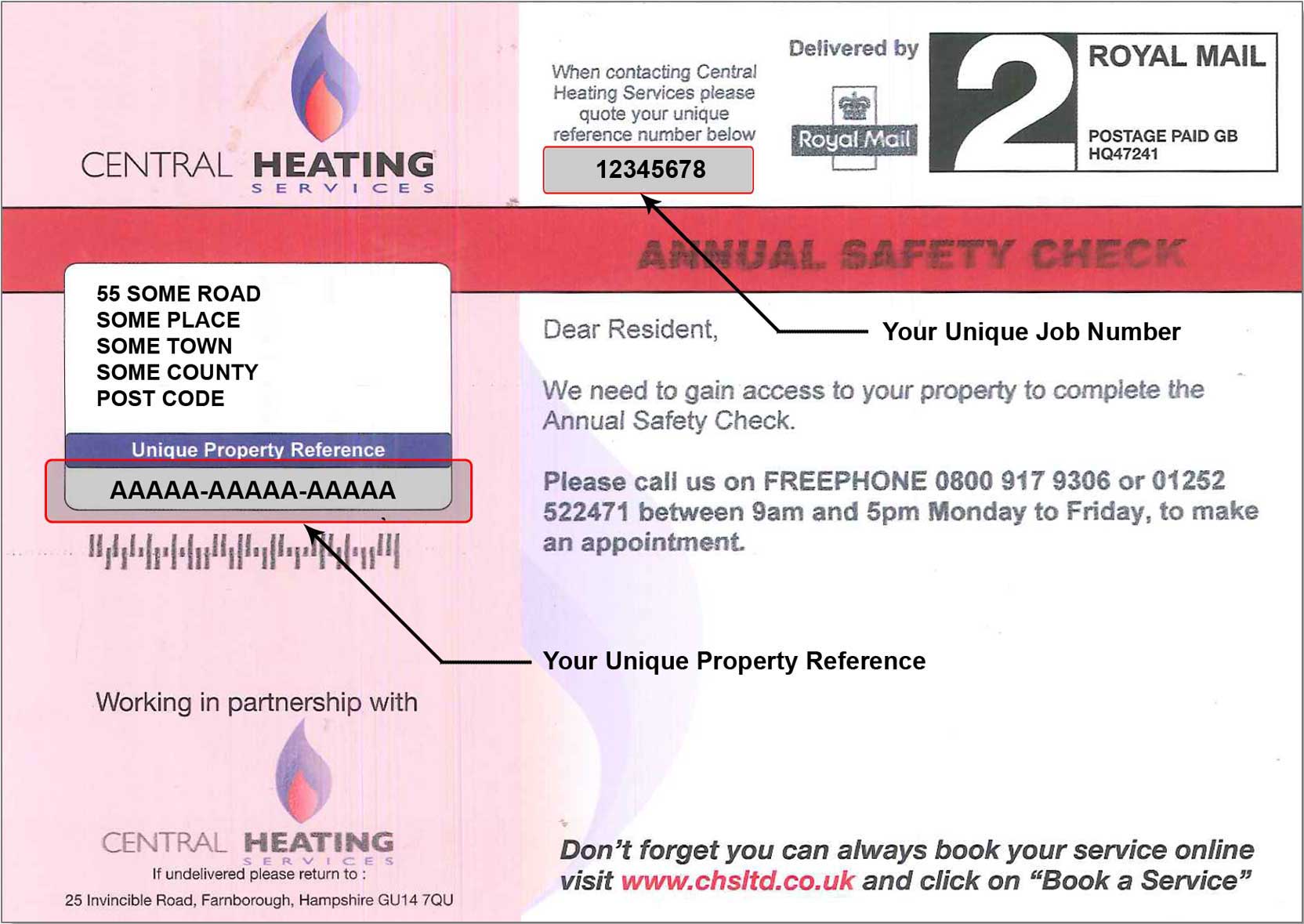 Sample Booking Card